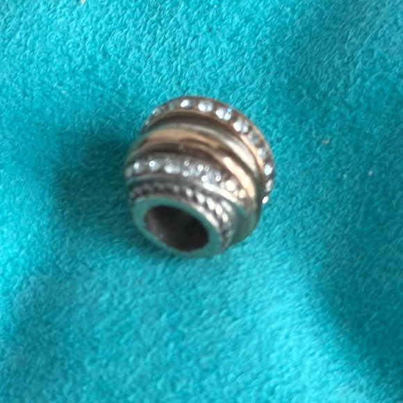 Brighton Vintage Neptune Retired Gold Bead with Shiny Crystals - Picture 3 of 4